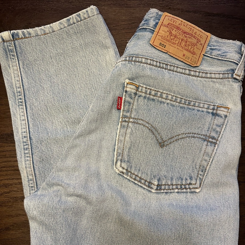 Cropped vintage Levi's 501's
